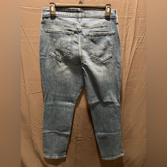 Old Navy Power Slim Straight Leg Jeans Womens 10P Blue Denim Mid Rise NWT - Picture 2 of 4